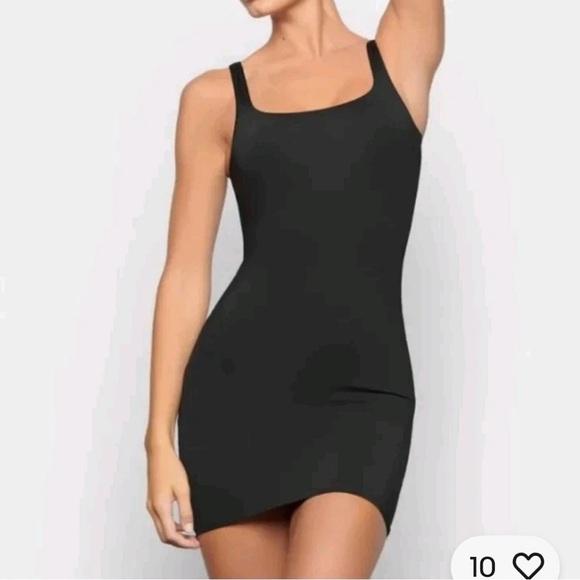 NWT SKIMS Black Swim Tank Dress size 4x - Picture 1 of 11